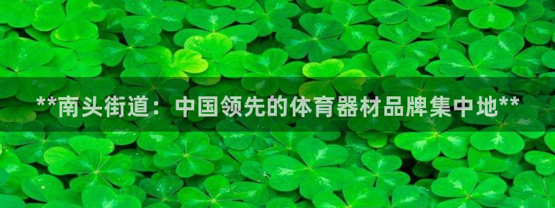 尊龙app认可ag发财网：**南头街道：中国领先的体育器材品